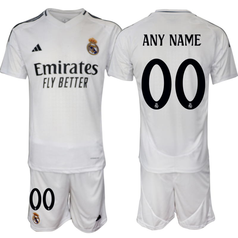 Men 2024-2025 Club Real Madrid home White customized Soccer Jersey